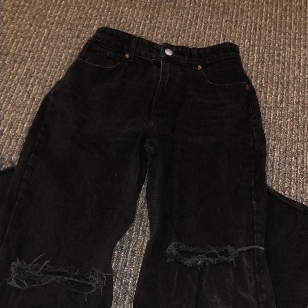 Black Zara Distressed Women's Jeans